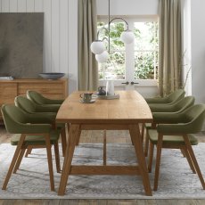 Camden Rustic Oak 6 - 8 Seater Dining Table