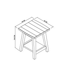 Camden Rustic Oak Lamp Table