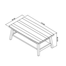 Camden Rustic Oak Coffee Table
