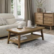 Camden Rustic Oak Coffee Table