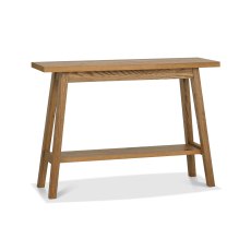 Camden Rustic Oak Console Table With Shelf