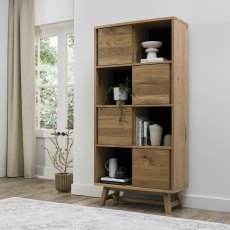 Camden Rustic Oak Display Cabinet