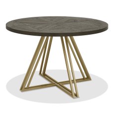 Athena Fumed Oak 4 Seater Circular Dining Table