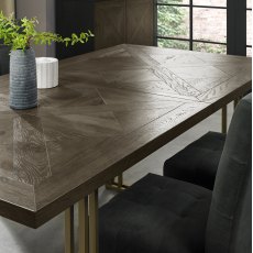 Athena Fumed Oak 6-8 Extension Dining Table