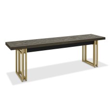 Athena Fumed Oak Wooden Bench