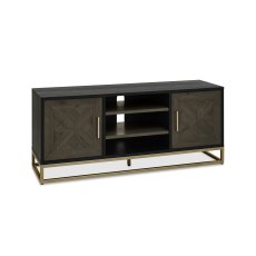 Athena Fumed Oak Entertainment Unit with Doors