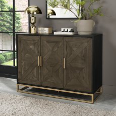 Athena Fumed Oak Narrow Sideboard