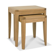 Chester Oak Nest of Lamp Tables