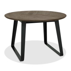 Emerson Weathered Oak & Peppercorn 4 Seater Circular Dining Table