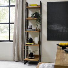 Indus Rustic Oak Narrow Open Display Unit