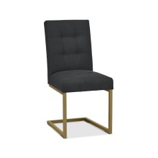 Athena Uph Cantilever Chair in a Black Fabric (Pair)