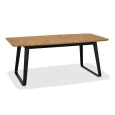 Emerson Rustic Oak & Peppercorn 6-8 Seater Extension Dining Table