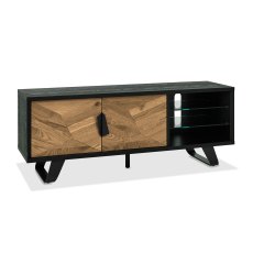 Emerson Rustic Oak & Peppercorn Entertainment Unit