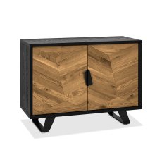 Emerson Rustic Oak & Peppercorn Narrow Sideboard