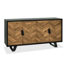 Emerson Rustic Oak & Peppercorn Wide Sideboard