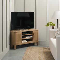 Chester Oak Corner Entertainment Unit