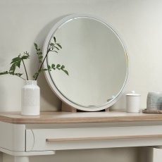 Larsen Scandi Oak & Soft Grey Vanity Mirror