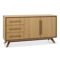 Kristen Oak & Light Weathered Oak Wide Sideboard