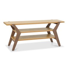 Kristen Oak & Light Weathered Oak Open Entertainment Unit