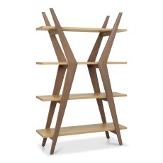 Kristen Oak & Light Weathered Oak Open Display Unit