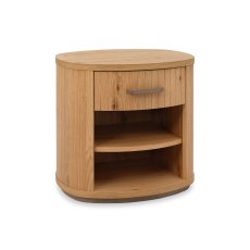 Vega Knotty Oak & Weathered Oak 1 Drawer Nightstand