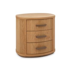 Vega Knotty Oak & Weathered Oak 3 Drawer Nightstand