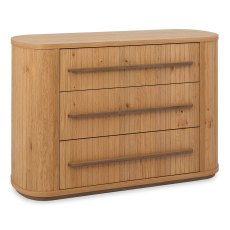 Vega Knotty Oak & Weathered Oak 3 Drawer Chest