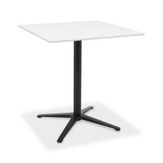 Baxter White Sintered Stone Square Bistro Table with Black  Base