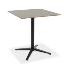 Baxter Grey Sintered Stone Square Bistro Table with Black Base