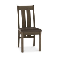 Turin Dark Oak Slatted Chair - Old West Vintage (Pair)