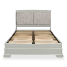 Alora Blue Grey Pearl Velvet Fabric King Bed Frame 150cm
