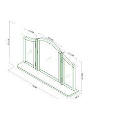 Alora Blue Grey Gallery Mirror