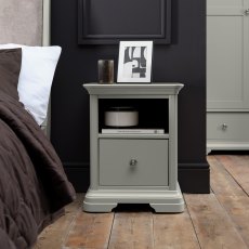 Alora Blue Grey 1 Drawer Bedside Table