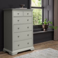 Alora Blue Grey 2+4 Tall Chest of Drawers