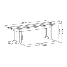 Delta Rustic Oak Dining Bench