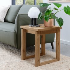 Delta Rustic Oak Lamp Table