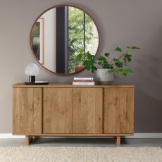 Delta Rustic Oak Wide Sideboard