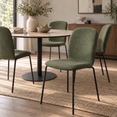Felix - Green Stackable Chair with Black Legs (4 in a Carton)