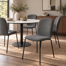 Felix - Grey Stackable Chair with Black Legs (4 in a Carton)