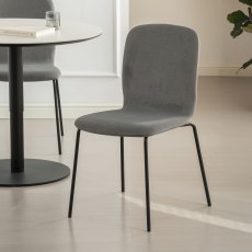 Felix - Grey Stackable Chair with Black Legs (4 in a Carton)