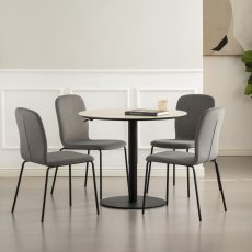 Modus - Matt Beige Sintered Stone Gas Lift Adjustable Coffee/Bistro Table
