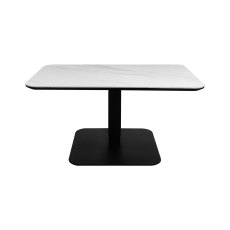 Jenson - Matt White Sintered Stone Gas Lift Adjustable Coffee to Sofa Height Table