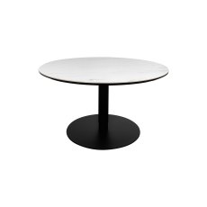 Modus - Matt White Sintered Stone Gas Lift Adjustable Coffee/Bistro Table