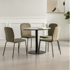 Modus - Matt Grey Sintered Stone Gas Lift Adjustable Coffee/Bistro Table