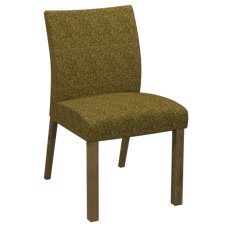 Delta Rustic Oak Upholstered Chair - Mustard Fabric (Pair)