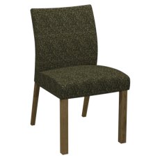 Delta Rustic Oak Upholstered Chair - Green Fabric (Pair)