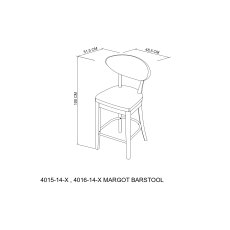 Ellipse Fumed Oak Upholstered Bar Stool - Mustard Fabric (Pair)