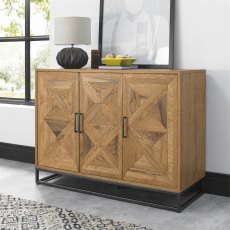 Indus Rustic Oak Narrow Sideboard