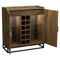Indus Rustic Oak Drinks Cabinet