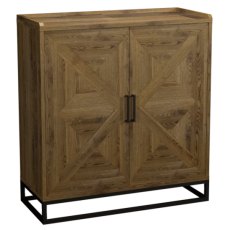 Indus Rustic Oak Drinks Cabinet
